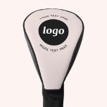 Eenvoudige Logo Tekst Zakelijk Promotie Blush Roze Golfheadcover<br><div class="desc">Voeg je eigen logo en tekstkeuze toe aan dit ontwerp. Verwijder desgewenst de bovenste of onderste tekst. Minimalistisch en professioneel. Geweldig als promotieproduct voor uw klanten en klanten.</div>