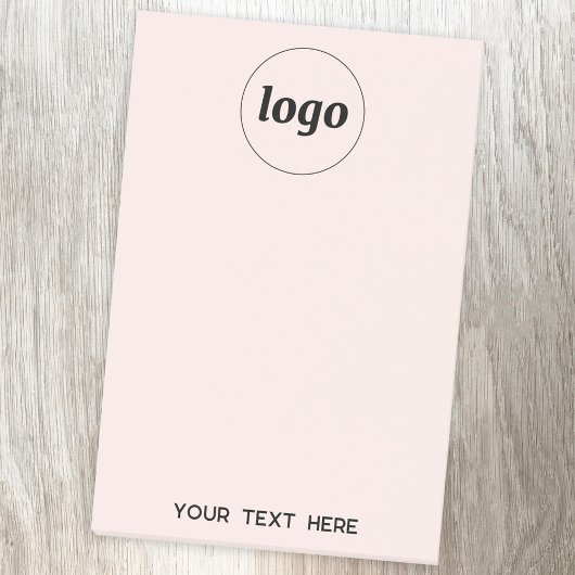 Eenvoudige Logo Tekst Zakelijk Promotie Blush Roze Post-it® Notes