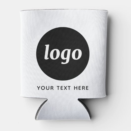 Eenvoudige Logo Tekst Zakelijk Promotie Branding Blikjeskoeler (Voorkant)