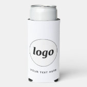 Eenvoudige Logo Tekst Zakelijk Promotie Branding Seltzer Blikjeskoeler (Seltzer Voorkant)