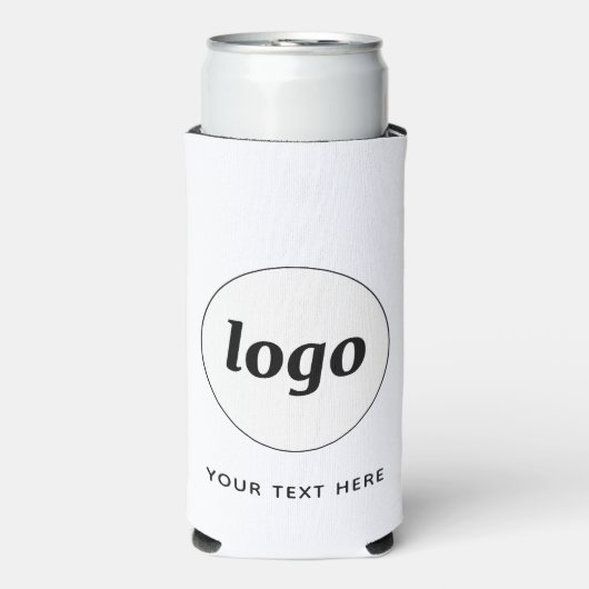 Eenvoudige Logo Tekst Zakelijk Promotie Branding Seltzer Blikjeskoeler (Seltzer Voorkant)