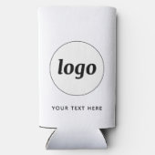 Eenvoudige Logo Tekst Zakelijk Promotie Branding Seltzer Blikjeskoeler (Achterkant)