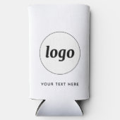 Eenvoudige Logo Tekst Zakelijk Promotie Branding Seltzer Blikjeskoeler (Voorkant)