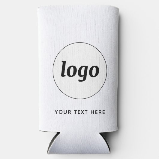 Eenvoudige Logo Tekst Zakelijk Promotie Branding Seltzer Blikjeskoeler (Voorkant)
