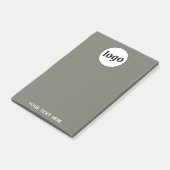 Eenvoudige Logo Tekst Zakelijk Promotie Sage Groen Post-it® Notes (Schuin)