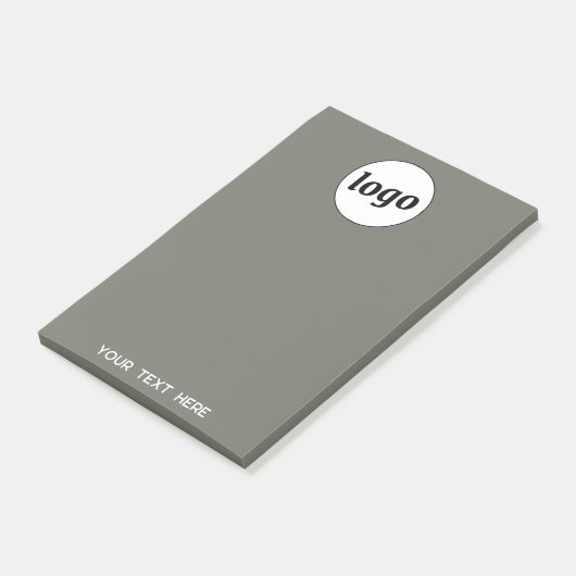 Eenvoudige Logo Tekst Zakelijk Promotie Sage Groen Post-it® Notes (Schuin)