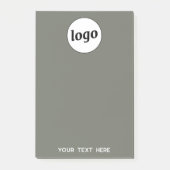 Eenvoudige Logo Tekst Zakelijk Promotie Sage Groen Post-it® Notes (Voorkant)