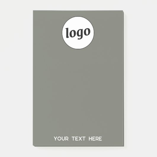 Eenvoudige Logo Tekst Zakelijk Promotie Sage Groen Post-it® Notes (Voorkant)