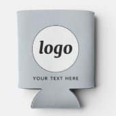 Eenvoudige Logo Tekst Zakelijk Promotiepoeder Blau Blikjeskoeler (Achterkant)