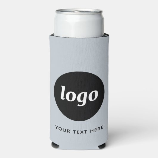 Eenvoudige Logo Tekst Zakelijk Promotiepoeder Blau Seltzer Blikjeskoeler (Seltzer Voorkant)