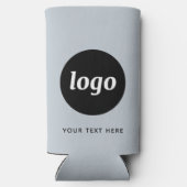 Eenvoudige Logo Tekst Zakelijk Promotiepoeder Blau Seltzer Blikjeskoeler (Achterkant)