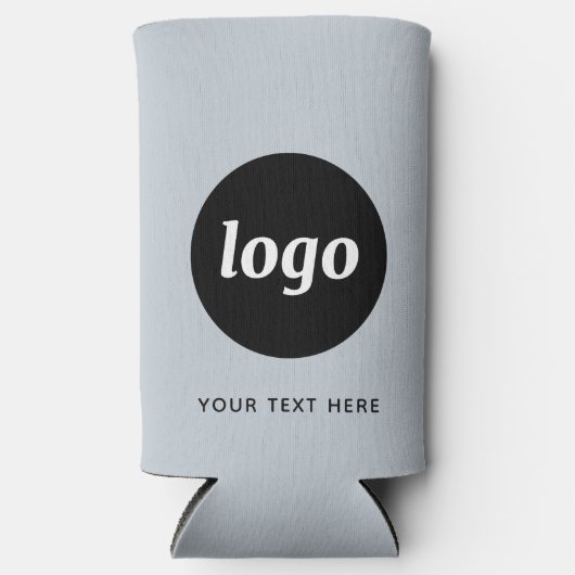 Eenvoudige Logo Tekst Zakelijk Promotiepoeder Blau Seltzer Blikjeskoeler (Voorkant)