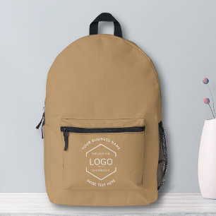 Eenvoudige Logo tekst Zakelijke promotie Bruin Bedrukte Rugzak