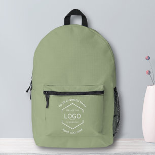 Eenvoudige Logo tekst Zakelijke promotie Groen Bedrukte Rugzak