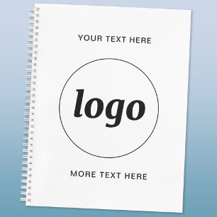 Eenvoudige Logo Tekst Zakelijke Promotie Notitieboek