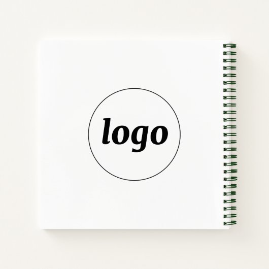 Eenvoudige Logo Tekst Zakelijke Promotie Notitieboek (Achterkant)