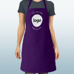 Eenvoudige Logo Tekst Zakelijke Promotie Plum Paar Schort<br><div class="desc">Voeg je eigen logo en tekstkeuze toe aan dit donkerpruim paarse bedrijfsontwerp. Verwijder de bovenste of onderste tekst als u dat wilt. Minimalistisch en professioneel. Geweldig voor uniforme branding van werknemers,  of als een promotioneel product voor uw klanten en klanten.</div>