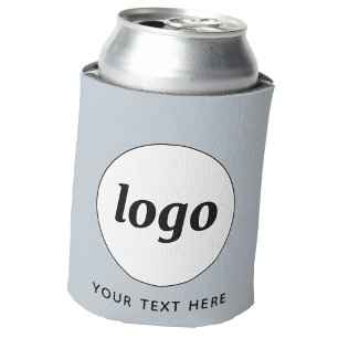 Eenvoudige Logo Tekst Zakelijke Promotie Poederbla Blikjeskoeler