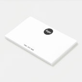 Eenvoudige Logo Tekst Zakelijke Promotie Post-it® Notes (Schuin)