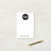 Eenvoudige Logo Tekst Zakelijke Promotie Post-it® Notes (Op bureau)