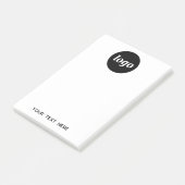 Eenvoudige Logo Tekst Zakelijke Promotie Post-it® Notes (Schuin)