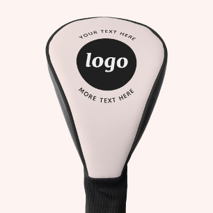 Eenvoudige Logo Tekst Zakelijke Promotionele Blush Golfheadcover