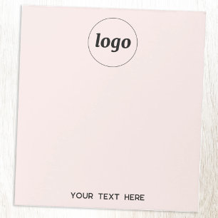 Eenvoudige Logo Tekst Zakelijke Promotionele Blush Notitieblok
