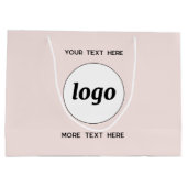 Eenvoudige Logo Text Business Branding Blush Roze Groot Cadeauzakje (Achterkant)