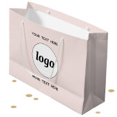 Eenvoudige Logo Text Business Branding Blush Roze Groot Cadeauzakje