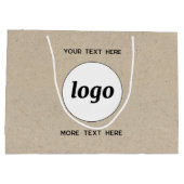 Eenvoudige Logo Text Business Branding Bruin papie Groot Cadeauzakje (Achterkant)