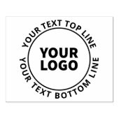 Eenvoudige Logo Upload &  Circulaire Tekst Rubberstempel (Afrduk)