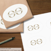 Eenvoudige Logo van bedrijf Ovale Sticker