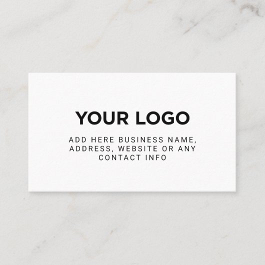Eenvoudige Logo van bedrijf Visitekaartje (Voorkant)