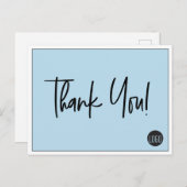 Eenvoudige Logo van het Bedrijf van de Douane Dank Briefkaart (Voorkant / Achterkant)