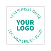 Eenvoudige logo-vervanging & aanpasbare tekst  zelfinktende stempel (Design)