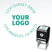 Eenvoudige logo-vervanging & aanpasbare tekst  zelfinktende stempel