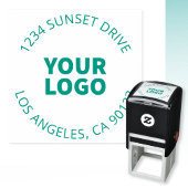 Eenvoudige logo-vervanging & aanpasbare tekst  zelfinktende stempel