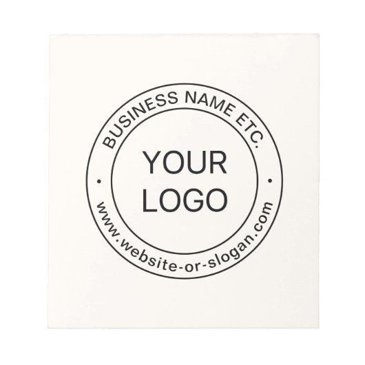 Eenvoudige logo-vervanging & bewerkbare tekst | Of Notitieblok (Voorkant)