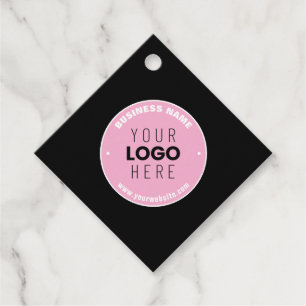 Eenvoudige logo-vervanging & bewerkbare tekst Ro Bedankjes Labels