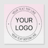 Eenvoudige Logo vervanging & bewerkbare tekst roze (Voorkant)