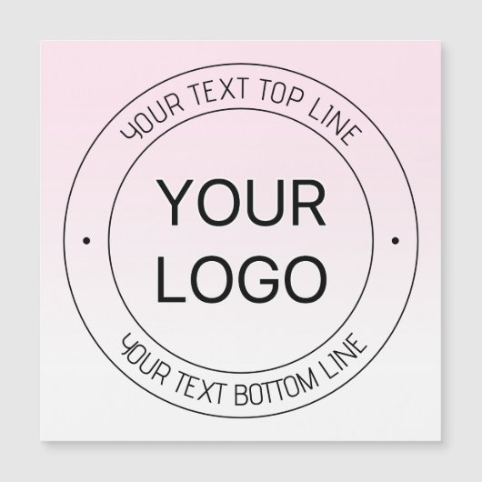 Eenvoudige Logo vervanging & bewerkbare tekst roze (Voorkant)