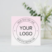 Eenvoudige Logo vervanging & bewerkbare tekst roze (Staand voorkant)