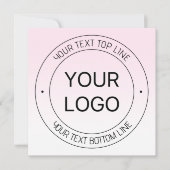 Eenvoudige Logo vervanging & bewerkbare tekst roze (Voorkant)