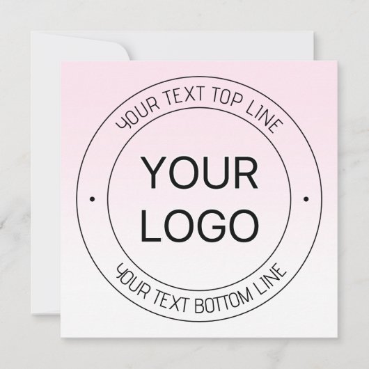 Eenvoudige Logo vervanging & bewerkbare tekst roze (Voorkant)