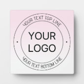 Eenvoudige Logo vervanging & bewerkbare tekst roze Fotoplaat (Voorkant)