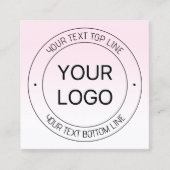 Eenvoudige Logo vervanging & bewerkbare tekst roze Klantenkaartje (Voorkant)