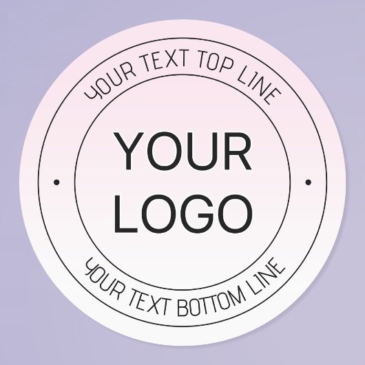 Eenvoudige Logo vervanging & bewerkbare tekst roze Labels