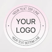 Eenvoudige Logo vervanging & bewerkbare tekst roze Labels (Design 1)