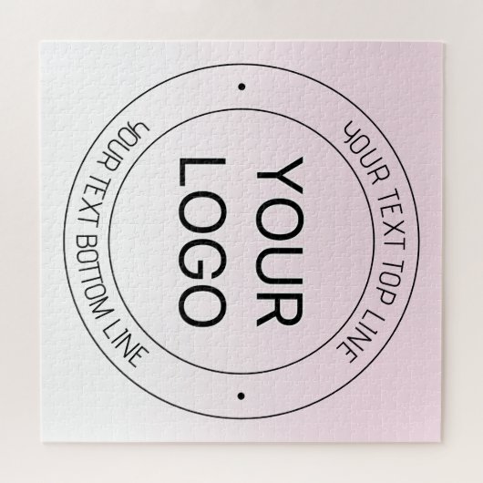 Eenvoudige Logo vervanging & bewerkbare tekst roze Legpuzzel (Horizontaal)