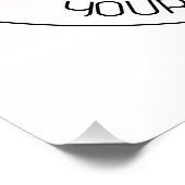 Eenvoudige Logo vervanging & bewerkbare tekst roze Perfect Poster (Hoek)